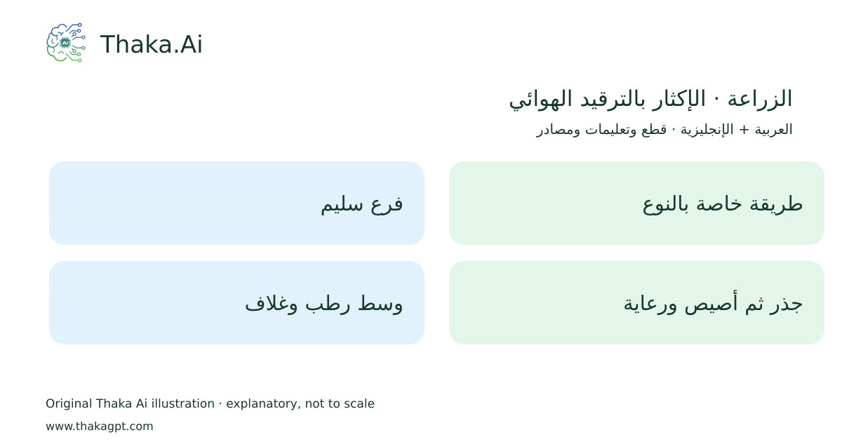 الزراعة · الإكثار بالترقيد الهوائي