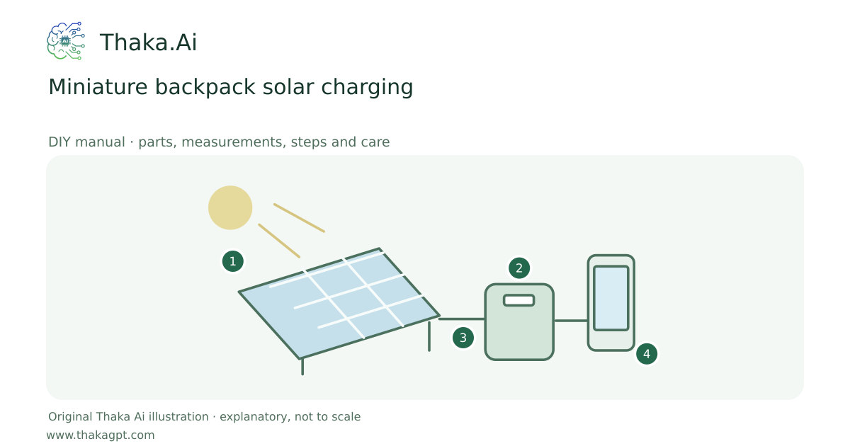 Miniature backpack solar charging