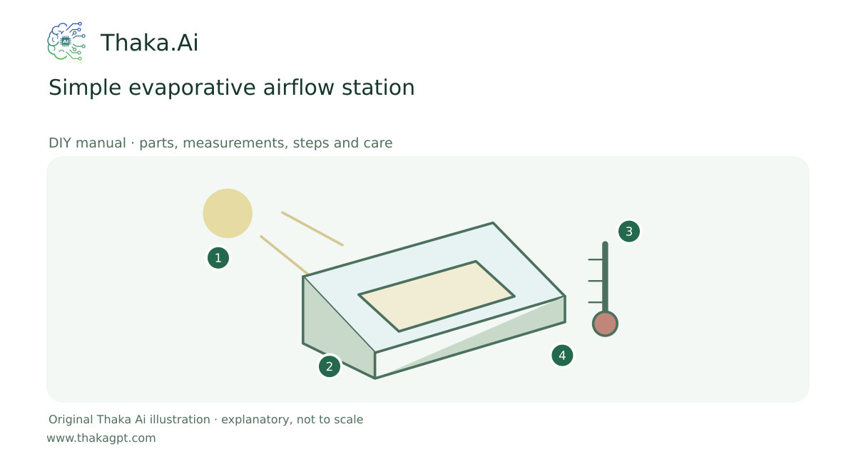 Simple evaporative airflow station