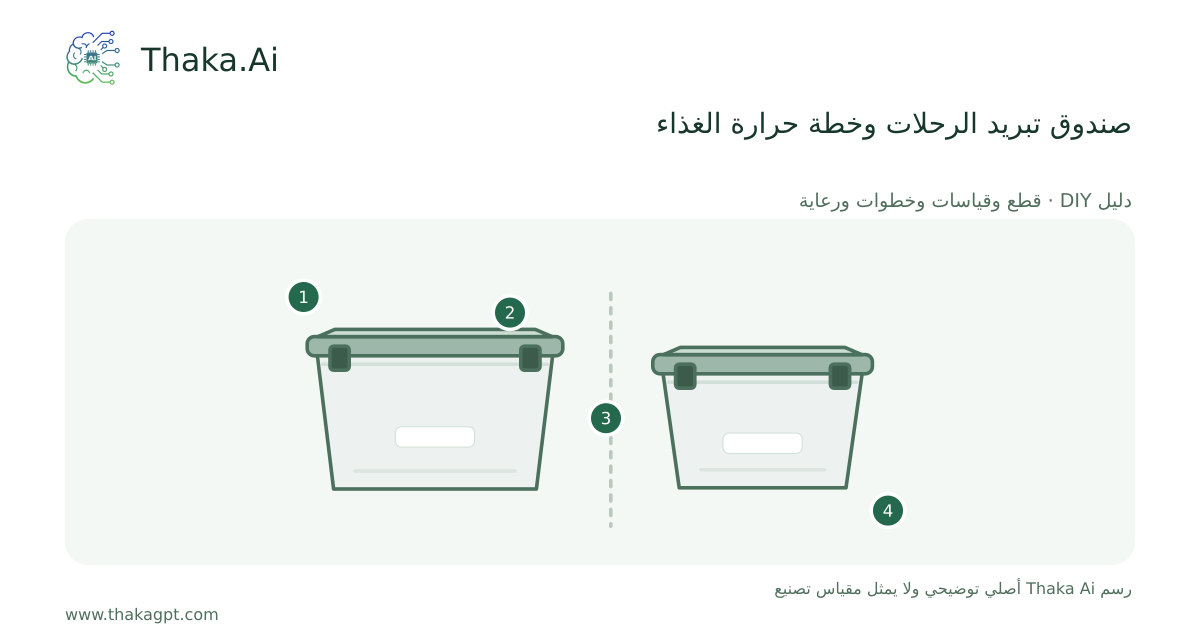 صندوق تبريد الرحلات وخطة حرارة الغذاء