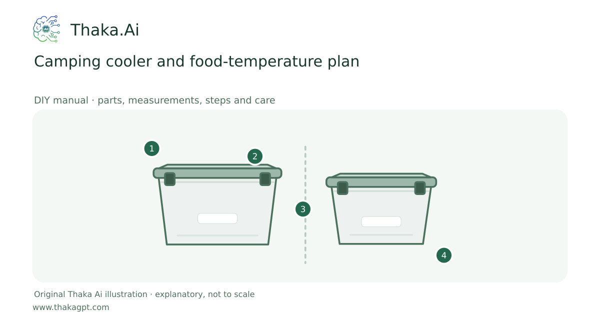 Camping cooler and food-temperature plan