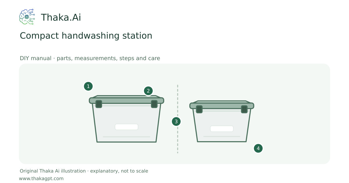 Compact handwashing station