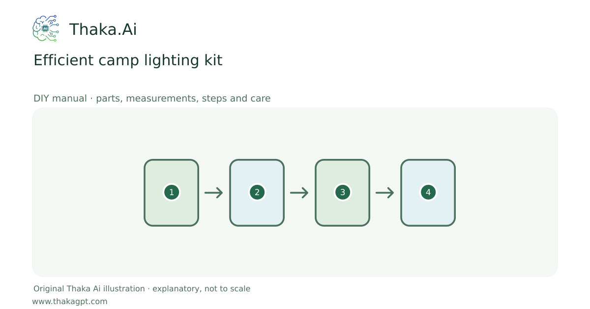 Efficient camp lighting kit