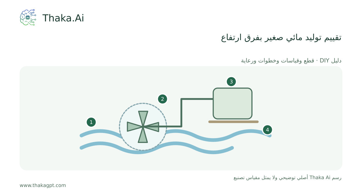 تقييم توليد مائي صغير بفرق ارتفاع