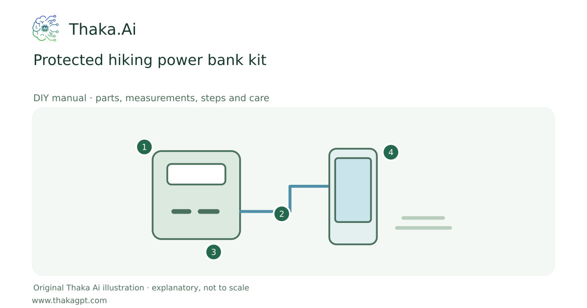 Protected hiking power bank kit