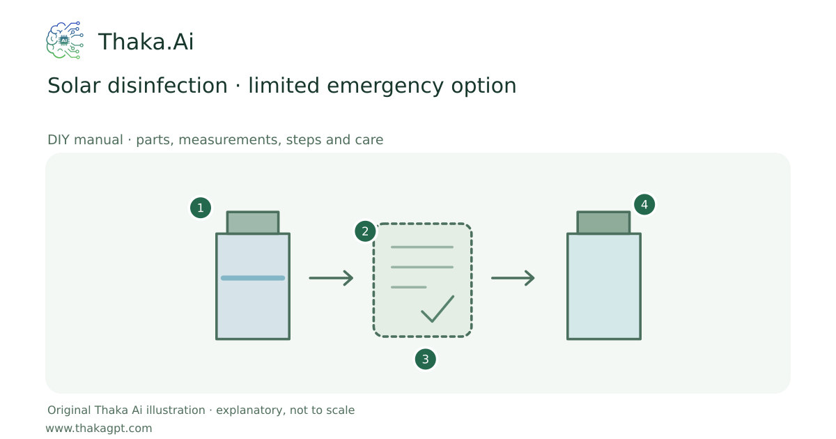 Solar disinfection · limited emergency option