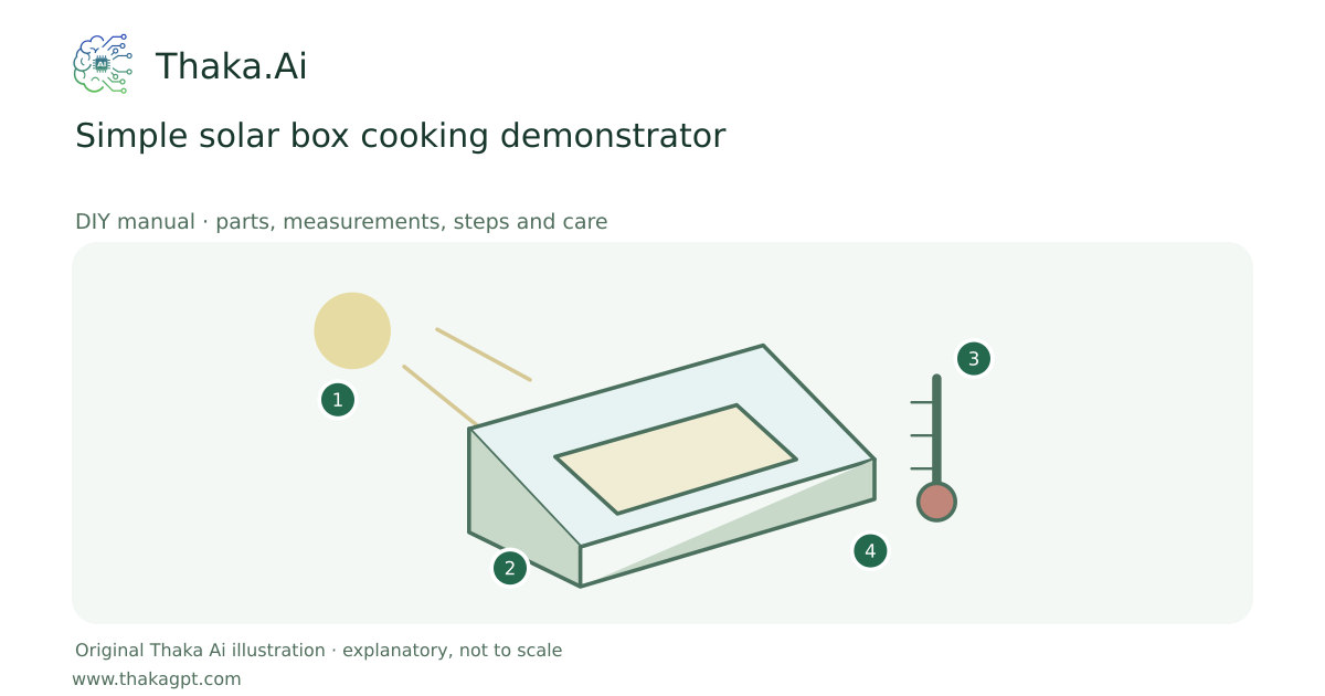 Simple solar box cooking demonstrator