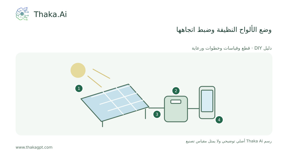 وضع الألواح النظيفة وضبط اتجاهها