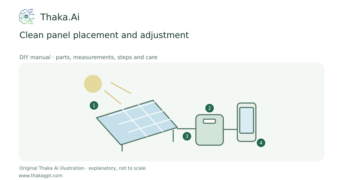 Clean panel placement and adjustment