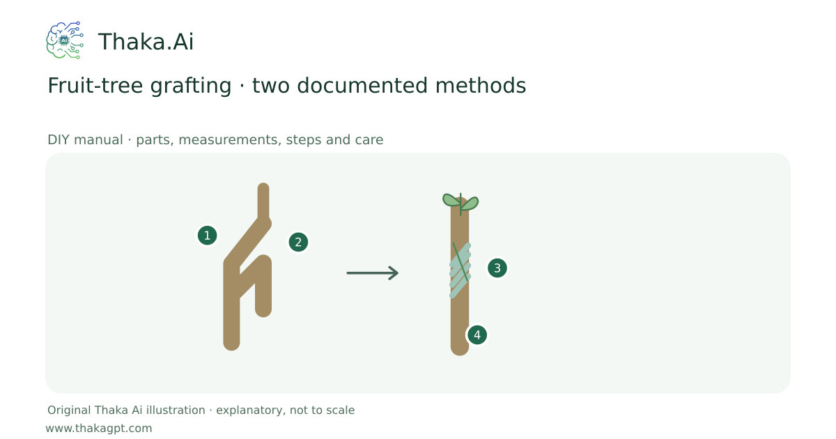 Fruit-tree grafting · two documented methods