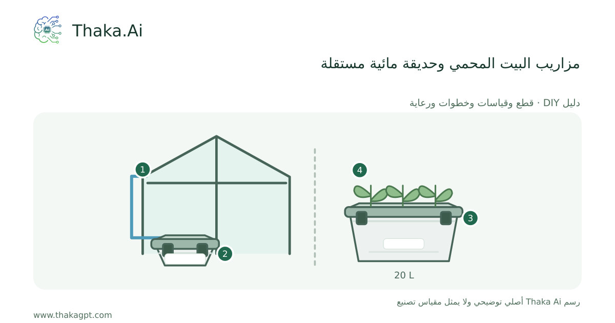 مزاريب البيت المحمي وحديقة مائية مستقلة