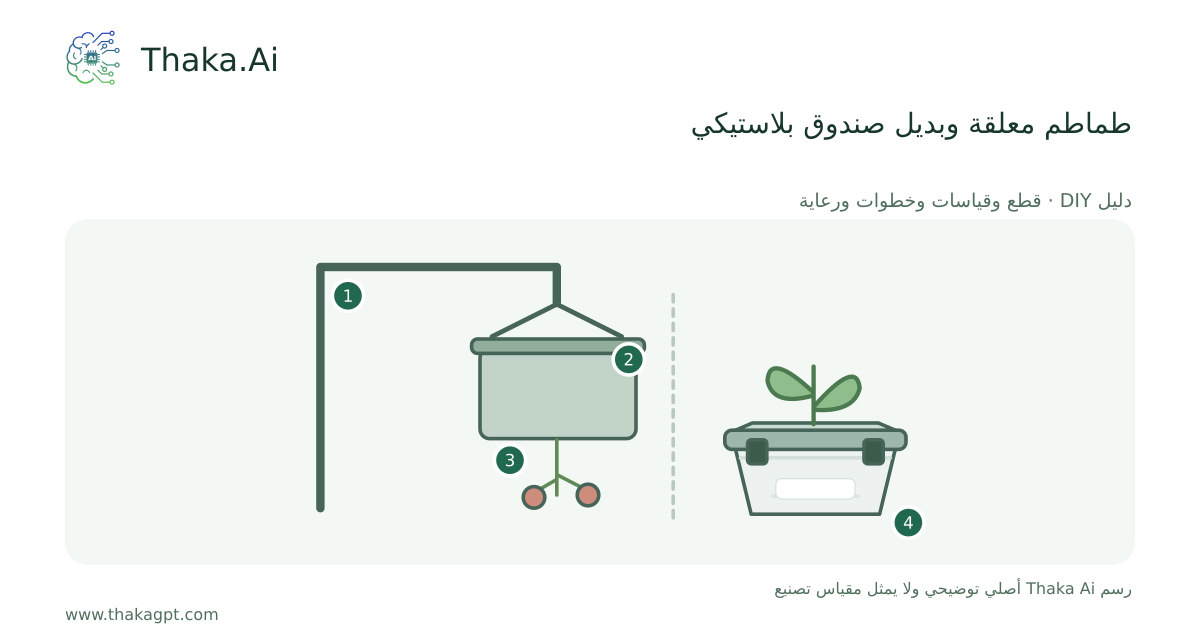 طماطم معلقة وبديل صندوق بلاستيكي