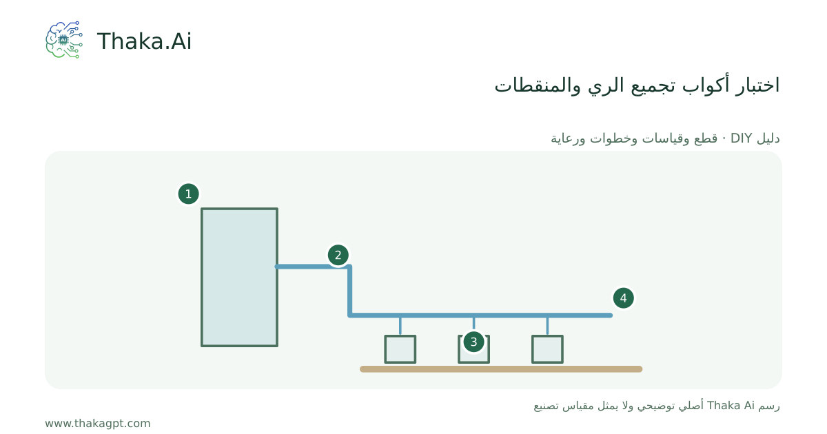 اختبار أكواب تجميع الري والمنقطات