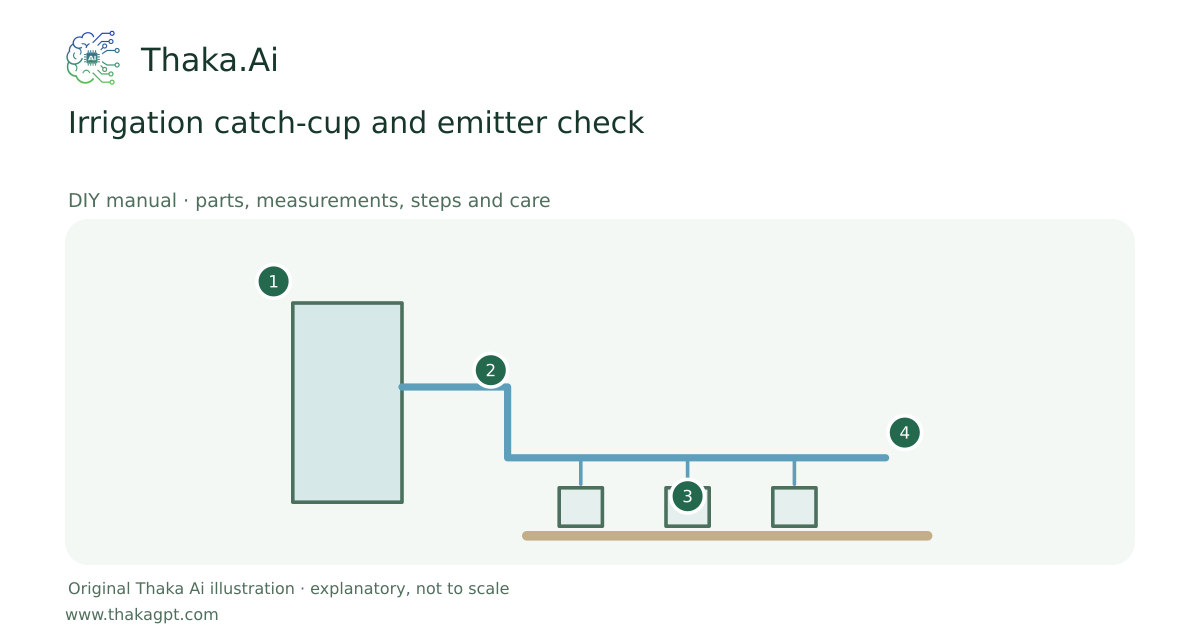 Irrigation catch-cup and emitter check