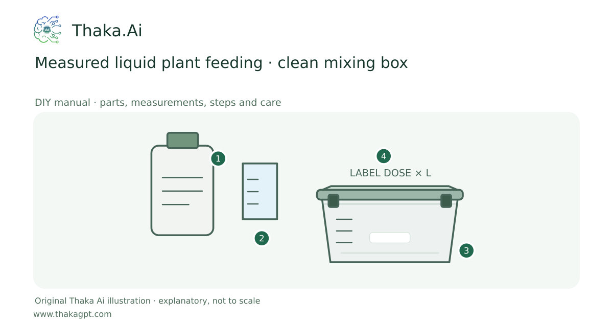 Measured liquid plant feeding · clean mixing box