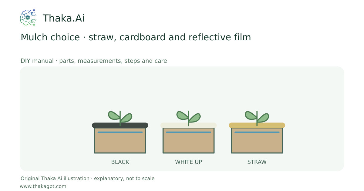 Mulch choice · straw, cardboard and reflective film