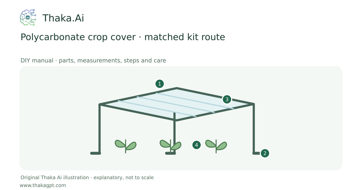 Polycarbonate crop cover · matched kit route