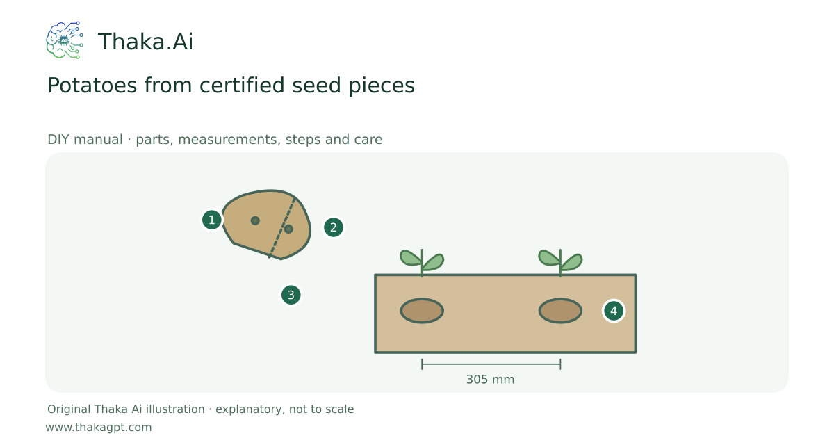 Potatoes from certified seed pieces