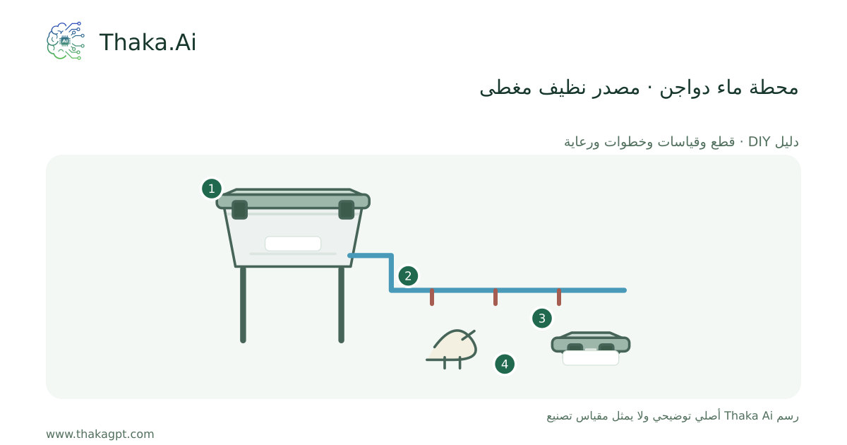 محطة ماء دواجن · مصدر نظيف مغطى