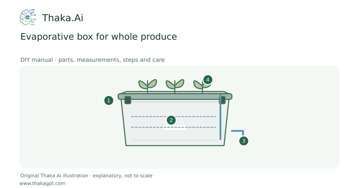 Evaporative box for whole produce