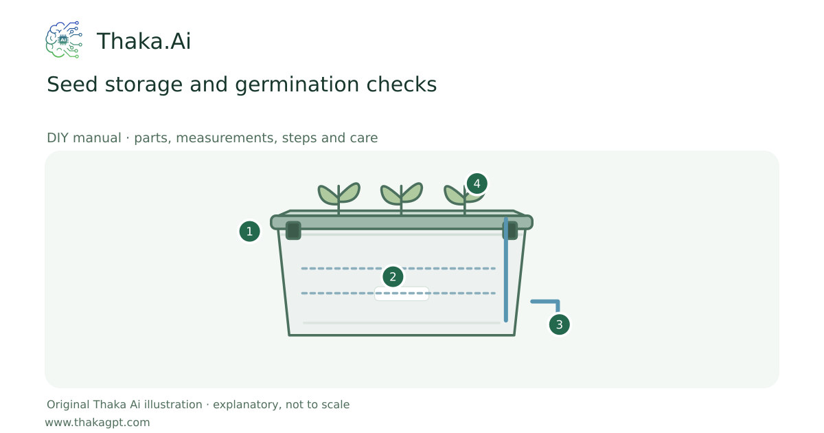 Seed storage and germination checks