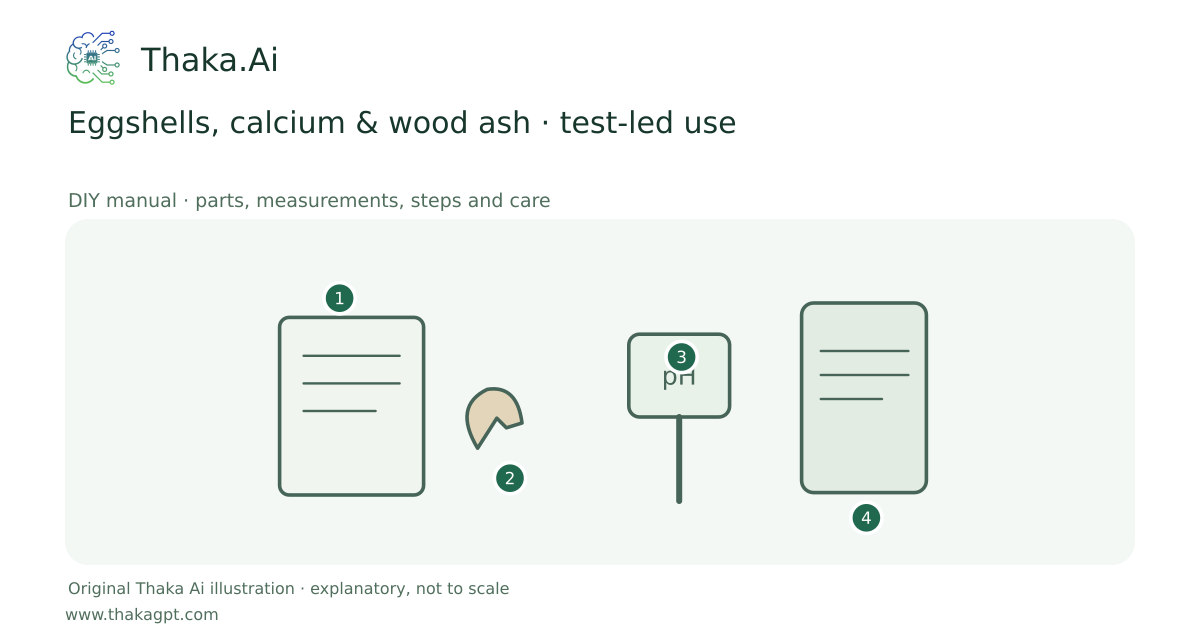 Eggshells, calcium & wood ash · test-led use