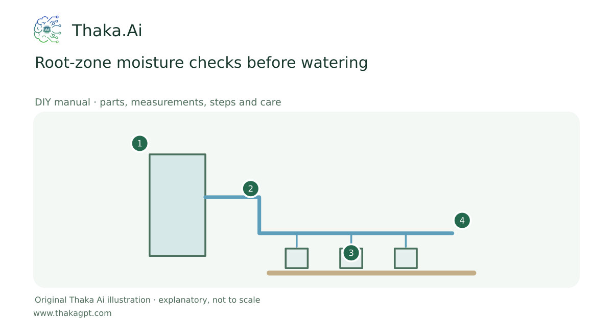Root-zone moisture checks before watering