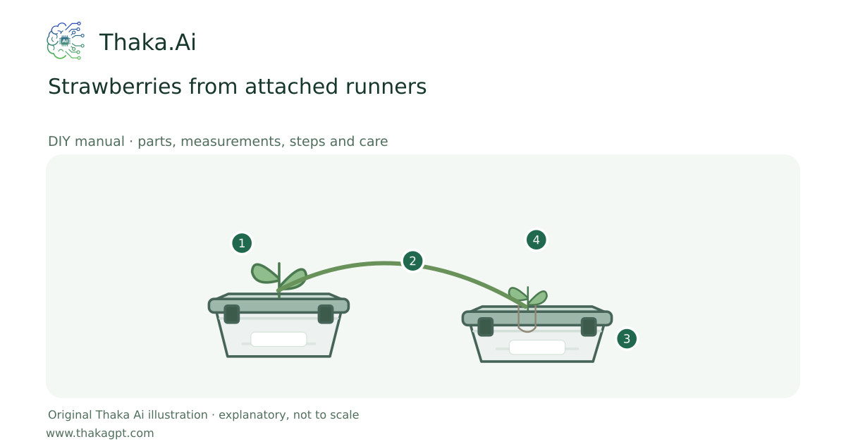 Strawberries from attached runners