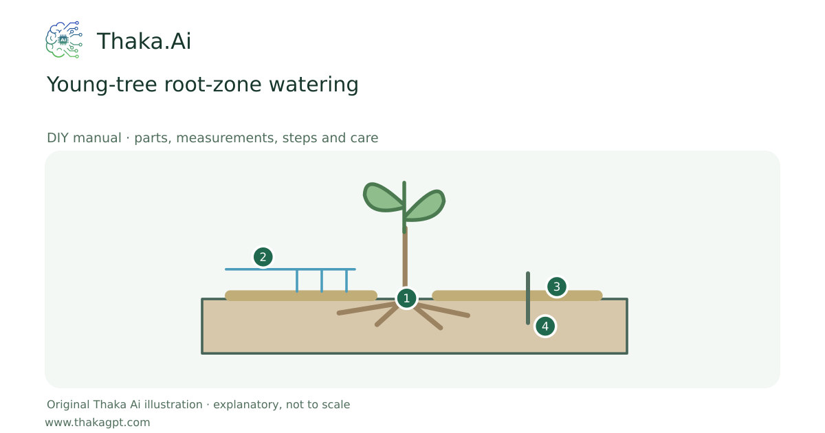 Young-tree root-zone watering